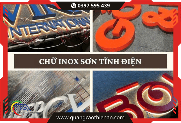 Chữ inox sơn tĩnh điện