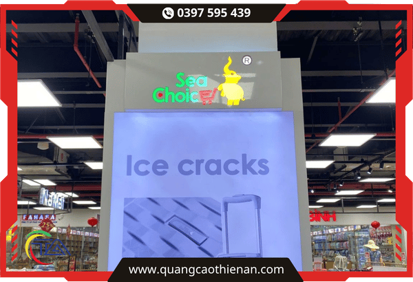 Hộp Đèn Quảng Cáo Gian Hàng Siêu Thị