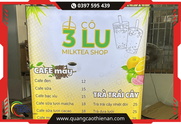Làm Hộp đèn Menu Dĩ An