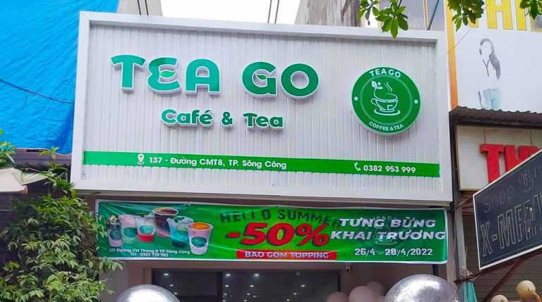 Bảng hiệu trà sữa